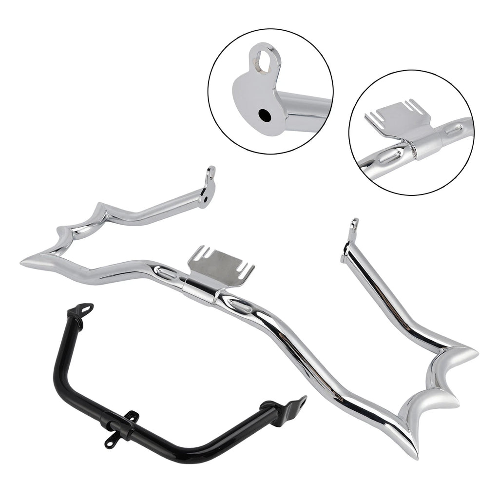 Engine Guard Crash Bar & Fairing Bracket Kit Chrome for Harley Touring Road King (2014–2023)