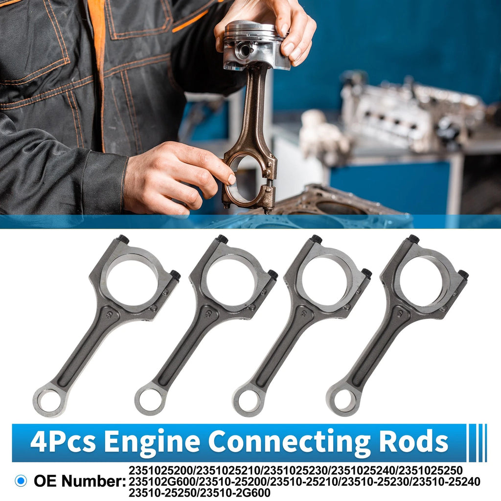 Set of 4 Engine Connecting Rods for Kia Optima (2008–2010) No. 2351025200