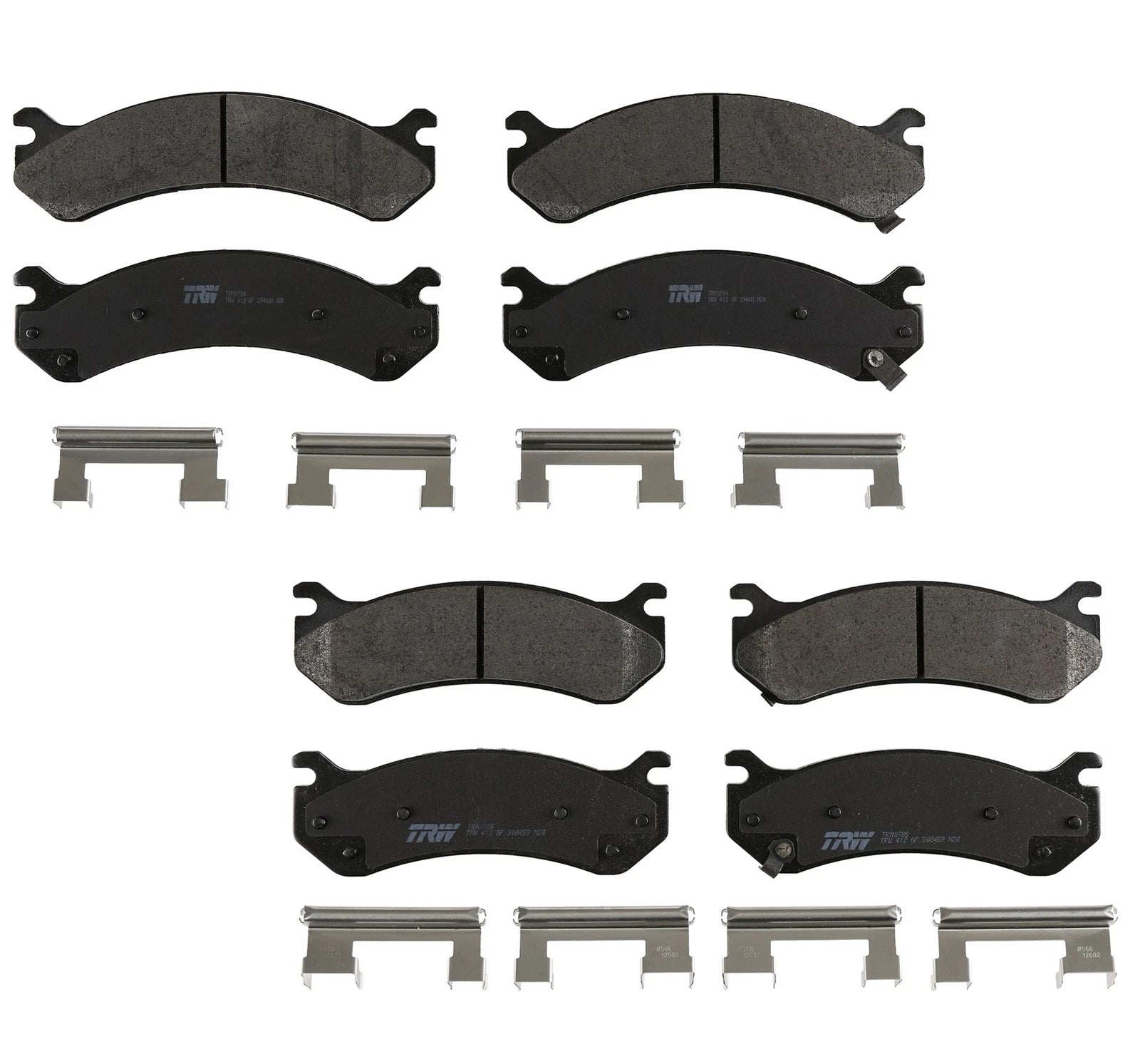 Set of 4 TRW Pro Metallic Brake Pads for Chevrolet GMC Hummer