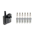 Set of 6 Hitachi Ignition Coils & NGK Ruthenium Spark Plugs for Silverado Sierra (1999–2006)