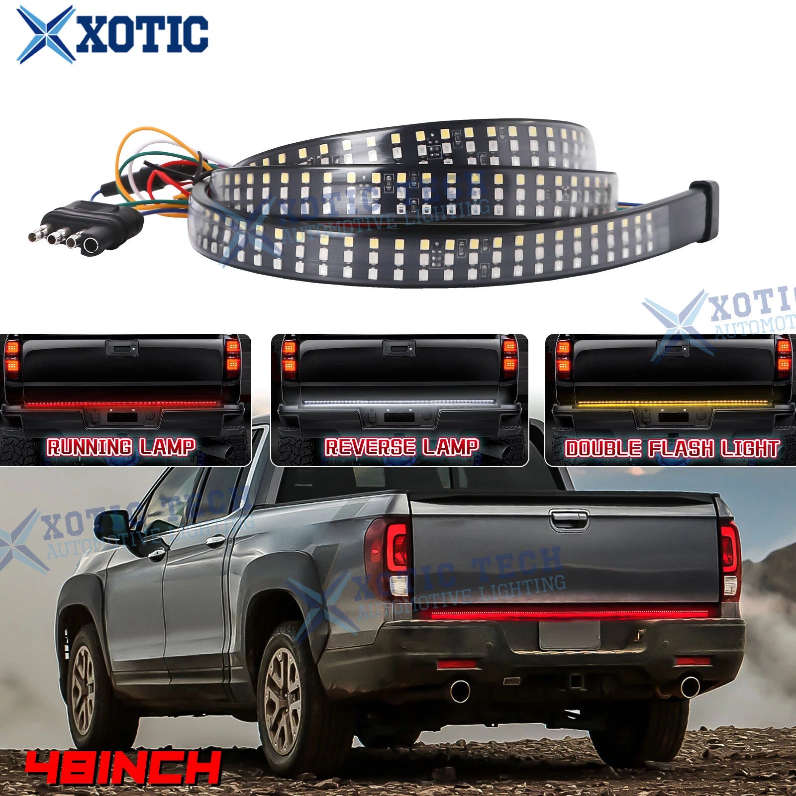 5-Function 48-Inch LED Tailgate Light Bar for Honda CR-V (2018–2022)