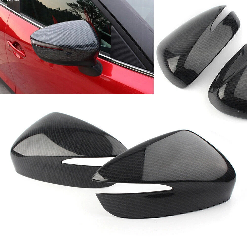 2X ABS Rearview Mirror Cover Trim for Mazda CX-3/CX-4 (2015–2019)