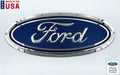Blue Ford Oval Logo Emblem Metal Sign with Rivets for Ford (2011–2024)