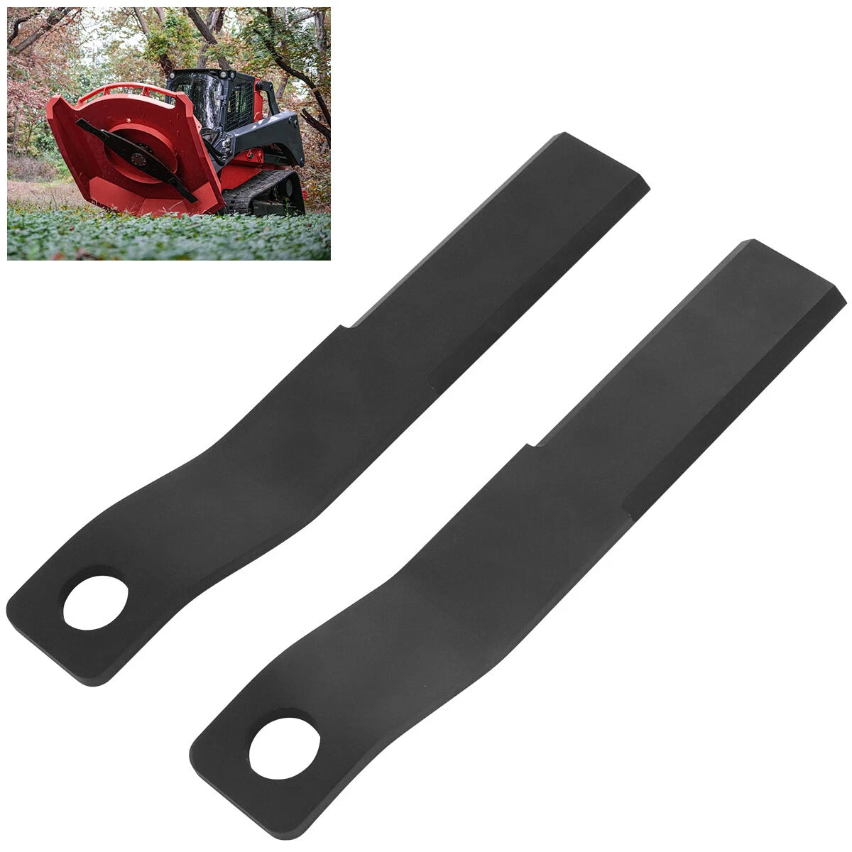 2X Skid Steer Brush Cutter Blades for AGT-RC72/EXRC54 (Steel)