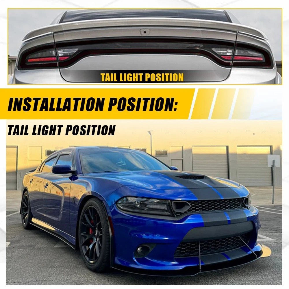 Tail Light Tint Overlays for Dodge Charger (2015–2022) - Smoke Finish