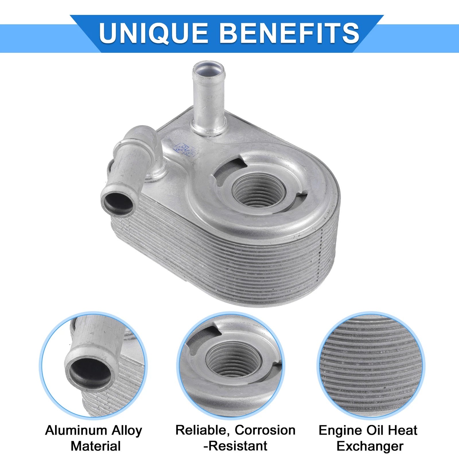 Engine Oil Cooler with Bolt for Ford Fiesta (2011–2013) No. 7S7G6B856AA