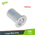 Set of 100 Aluminum Rivet Nuts for Various Applications
