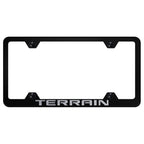 Black Wide Body License Plate Frame - Officially Licensed for GMC Terrain