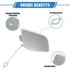 Front Bumper Tow Hook Cover for Mercedes-Benz R350 (2011-2012) Silver Tone