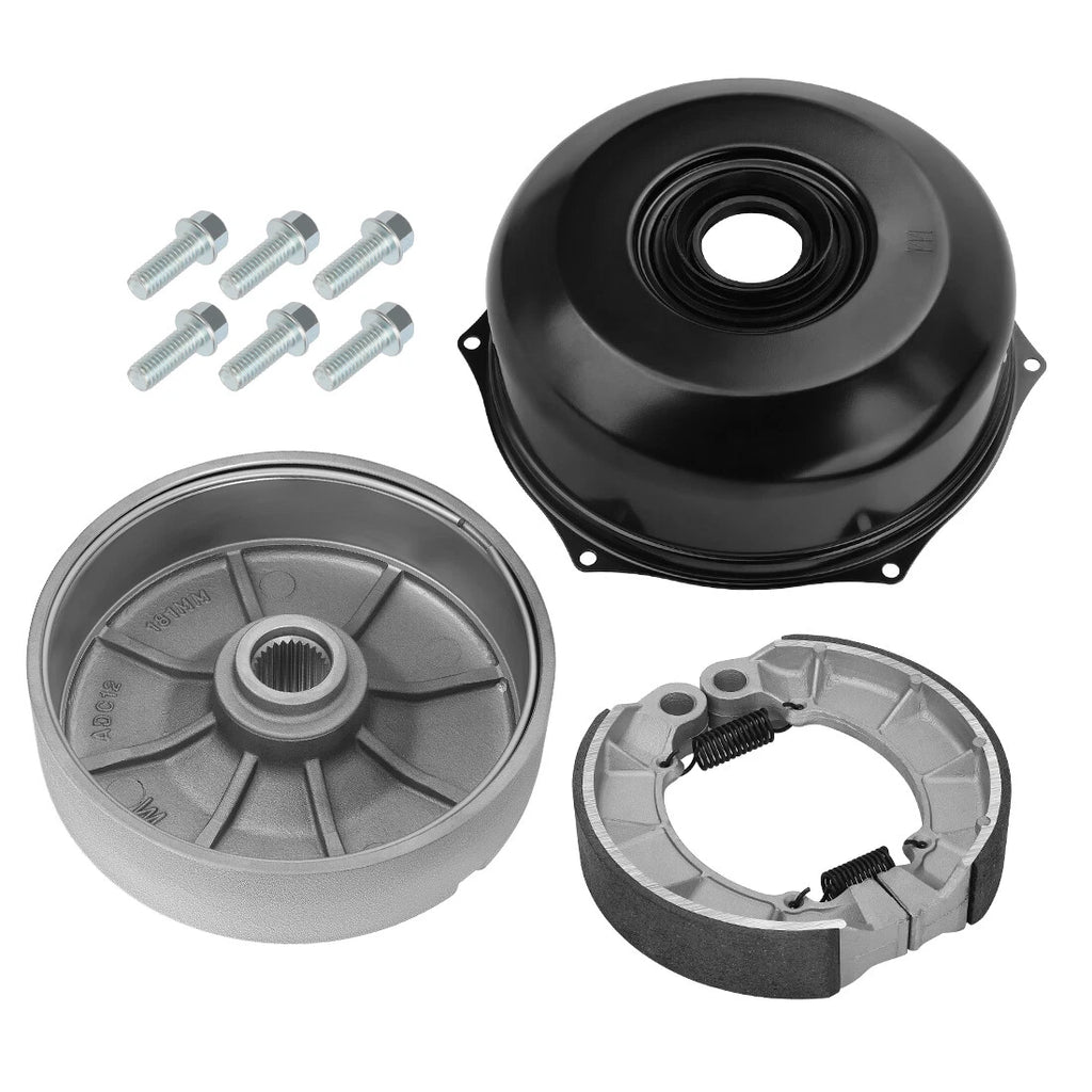 Rear Brake Drum Hub Cover & Shoes Set for Honda Foreman 500 (2005–2023)