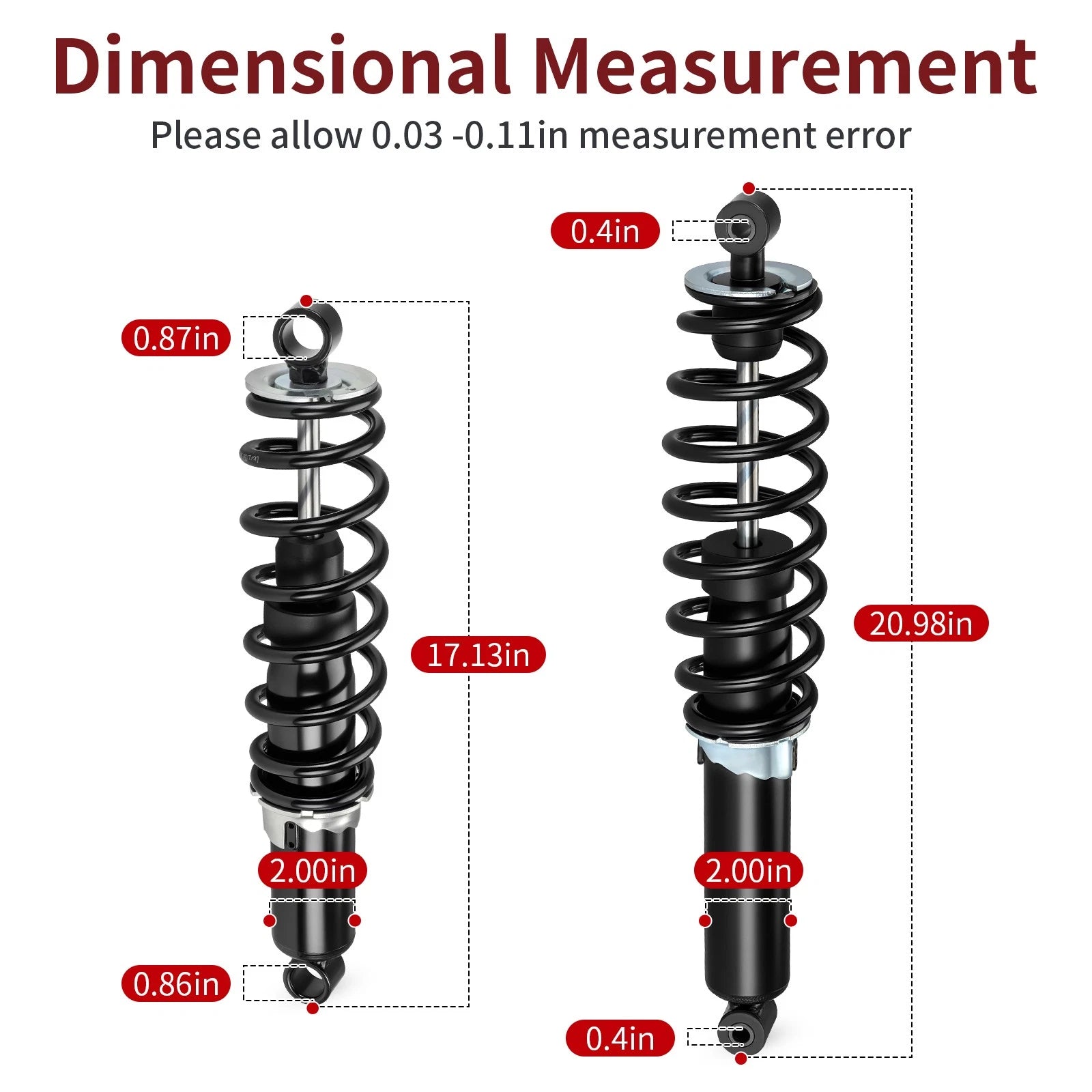 Full Shock Absorber Set for Polaris Sportsman (7043464, 7043463, 7043874)