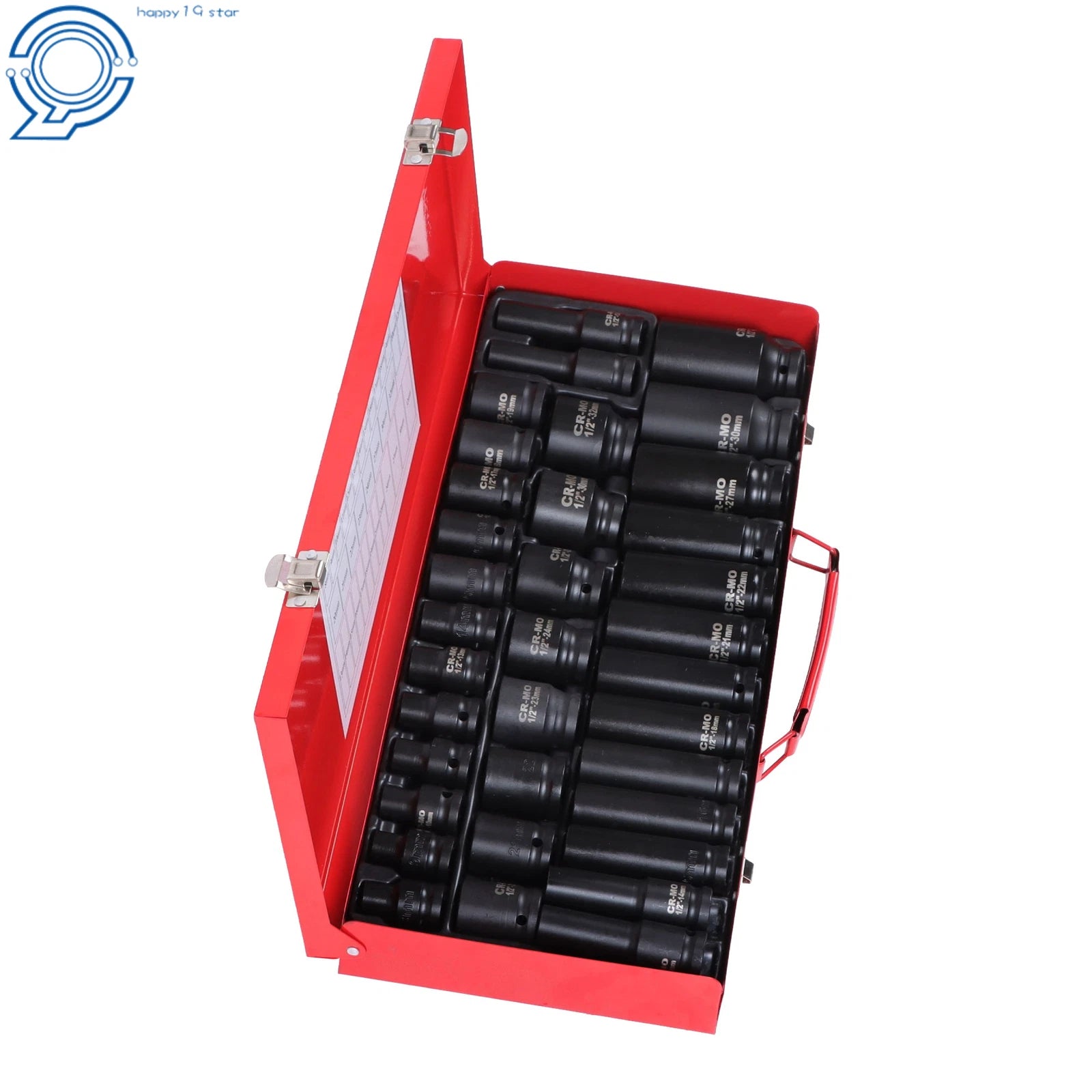 35pcs Deep Impact Socket Set 1/2" Drive 8-32mm for Garage Tools