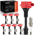 Set of 8 Ignition Coils & Iridium Spark Plugs for Nissan Armada (2005–2006)