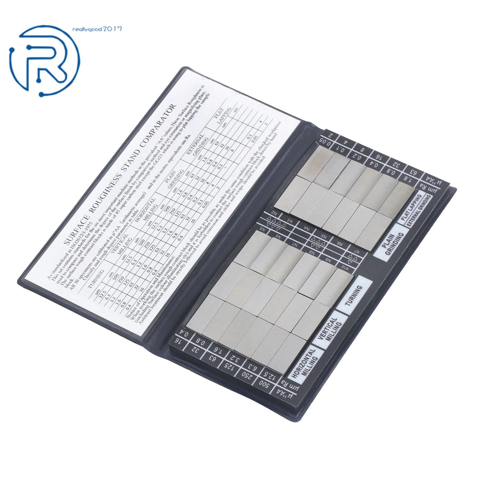 30-Pack Surface Roughness Comparator Gauge Set