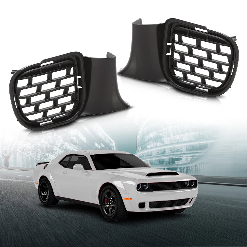 Set of 2 Front Bumper Fog Light Covers for Dodge Challenger (2015–2023)