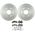 Set of 2 Front Vented Rotors & Ceramic Brake Pads for Chevy GMC 4WD
