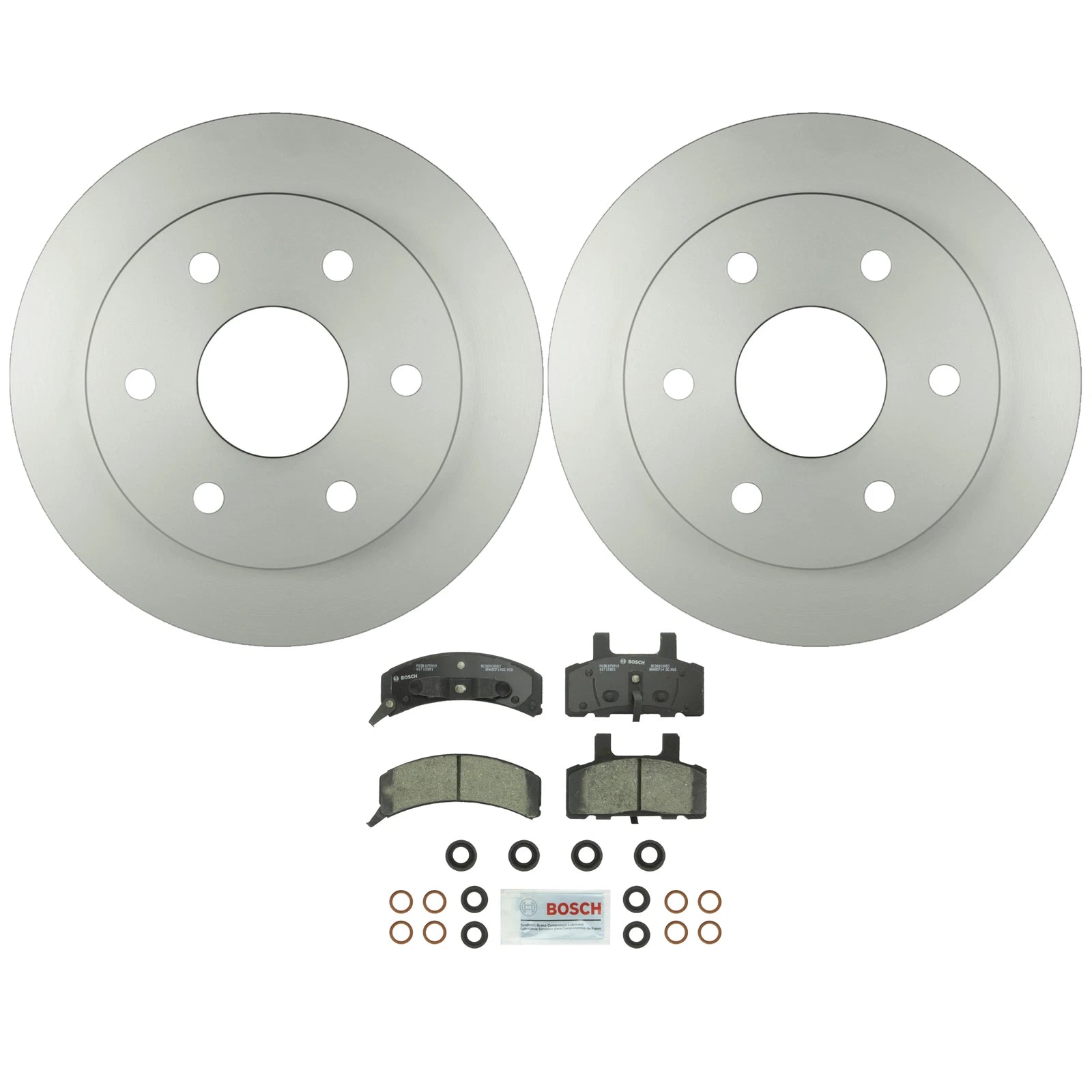 Set of 2 Front Vented Rotors & Ceramic Brake Pads for Chevy GMC 4WD