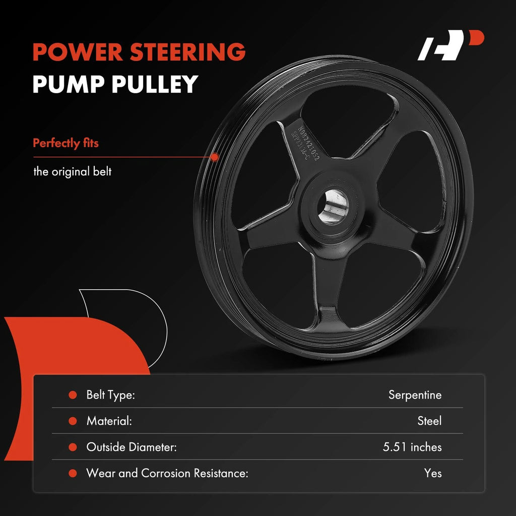 Power Steering Pump Pulley for Ford Taurus, Flex, Lincoln MKS (2008–2019)