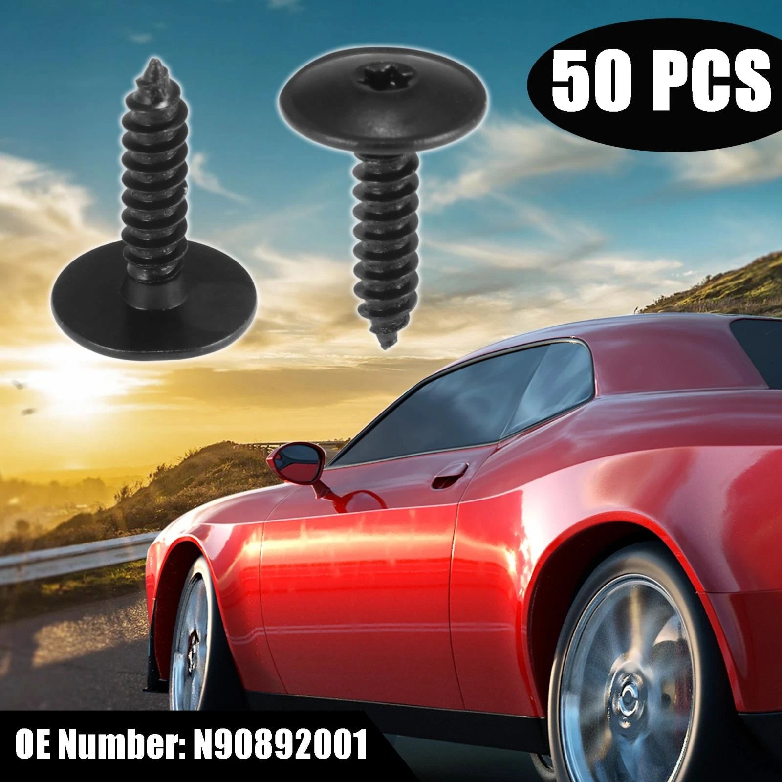 50pcs N90892001 Fender Liner Splash Guard Tapping Screw Bolt for VW Audi
