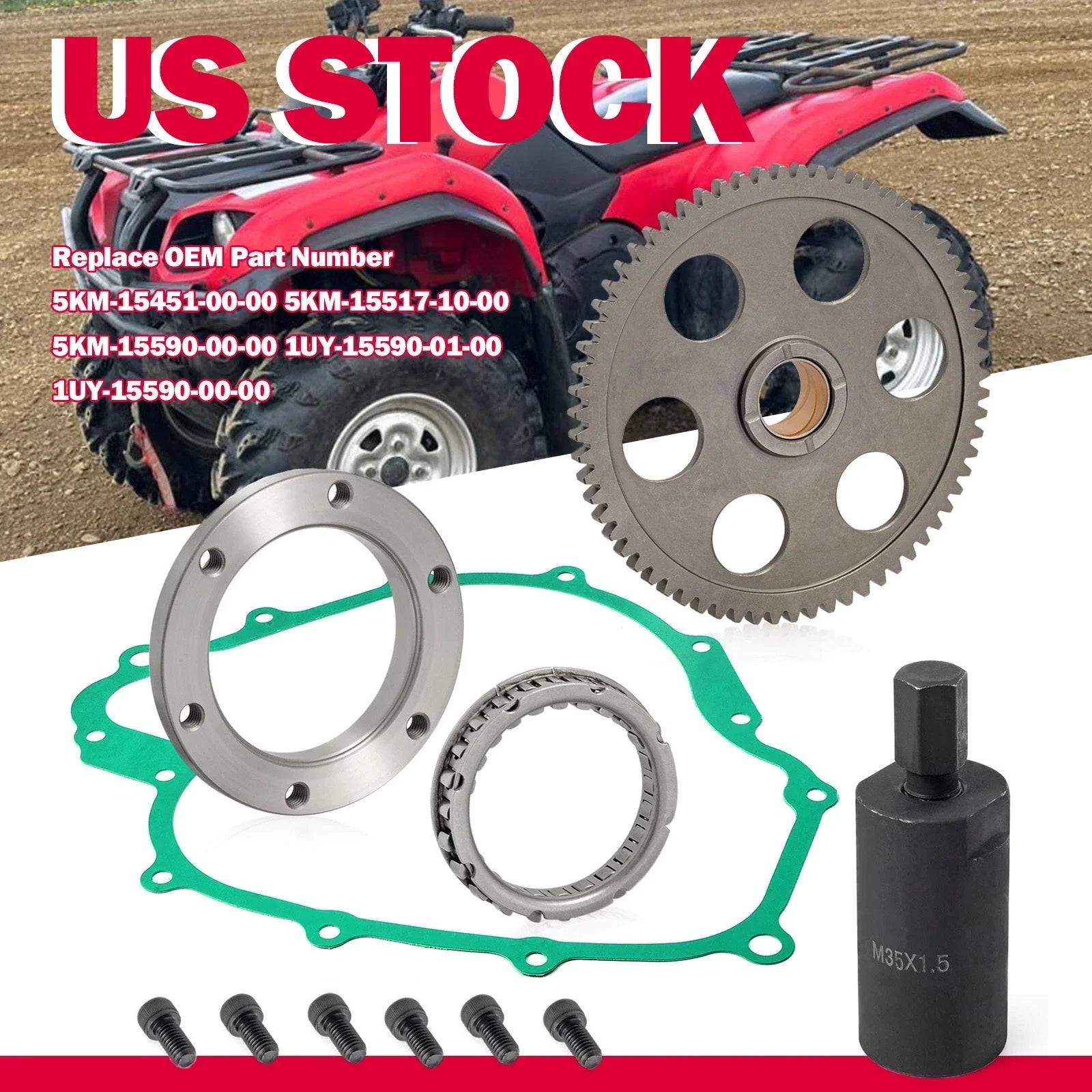 Starter Clutch One Way Bearing Flywheel Puller for Yamaha Rhino 660 (2004–2007)