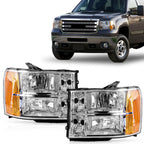 Pair Headlight Assemblies for GMC Sierra 1500 2500HD 3500HD (2007–2013)