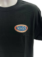 NHRA Drag Racing Speed Graphic T-Shirt for All American Flag Black (Unspecified)