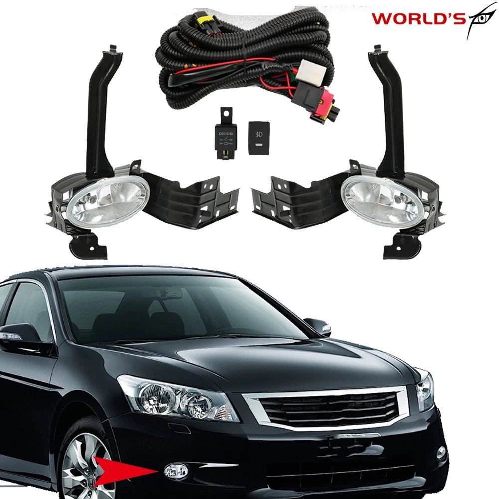 Set of 2 Front Bumper Fog Lights for Honda Accord Sedan (2008–2010)