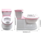 Toddler Potty Training Toilet for Kids with Flushing Sound Handle