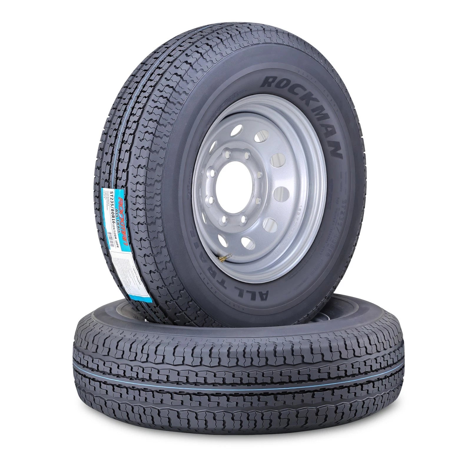 2 ROCKMAN ST235/80R16 10-Ply Trailer Tires for Trailer