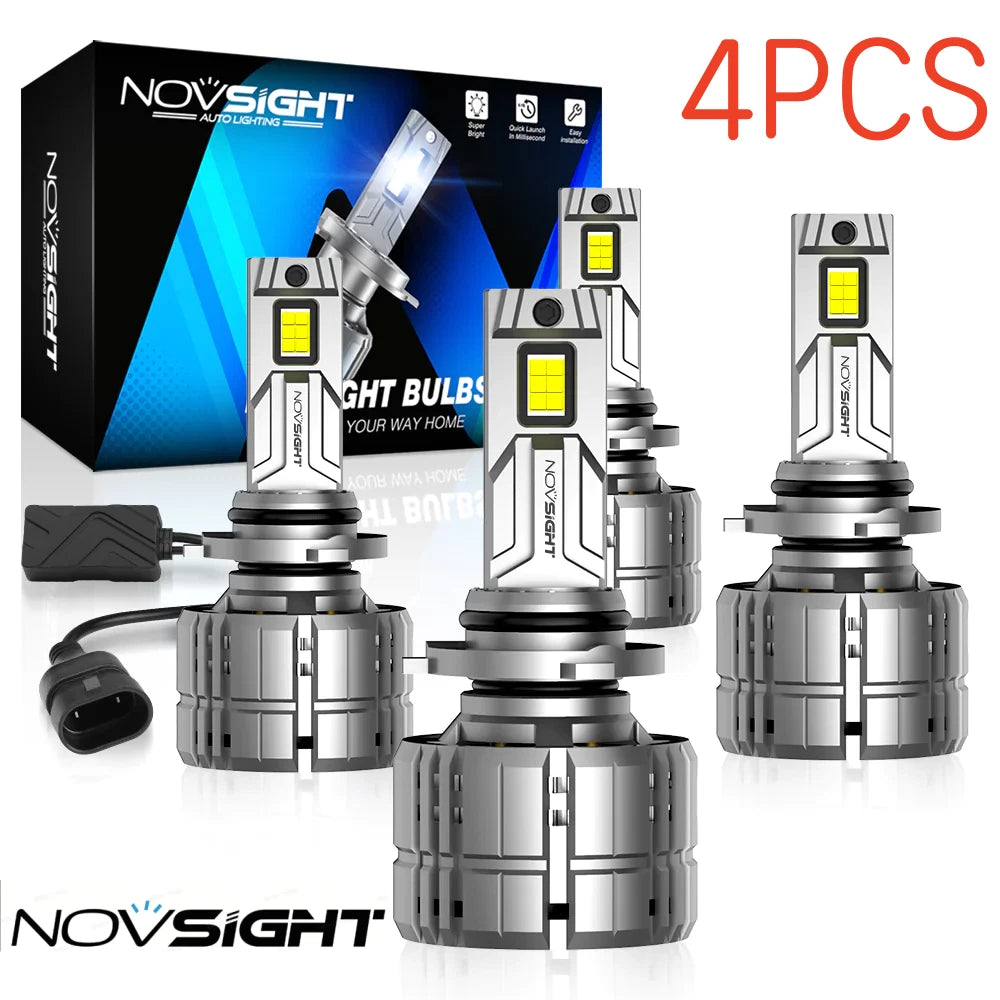 Set of 4 NOVSIGHT 9005 9006 LED Headlight Combo 80000LM for Honda