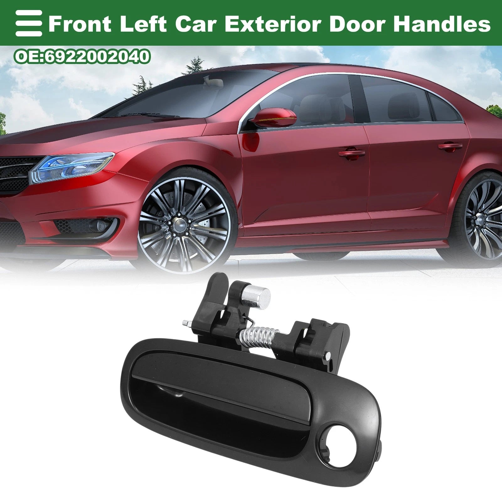 Front Left Door Handle for Toyota Corolla (1998–2002) No. 6922002040 Black