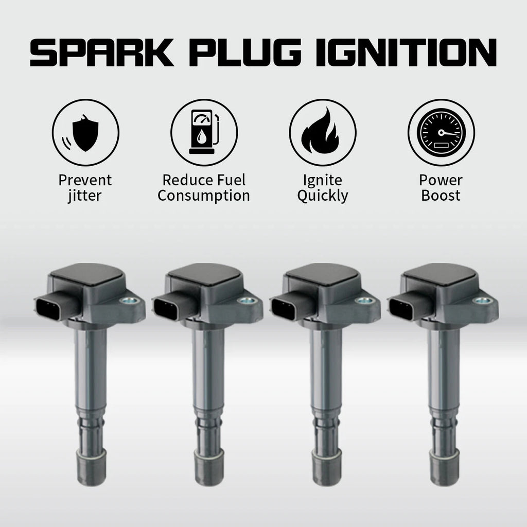 Set of 4 Ignition Coils for Acura MDX Honda Civic Pilot Ridgeline Saturn UF400