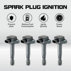 Set of 4 Ignition Coils for Acura MDX Honda Civic Pilot Ridgeline Saturn UF400