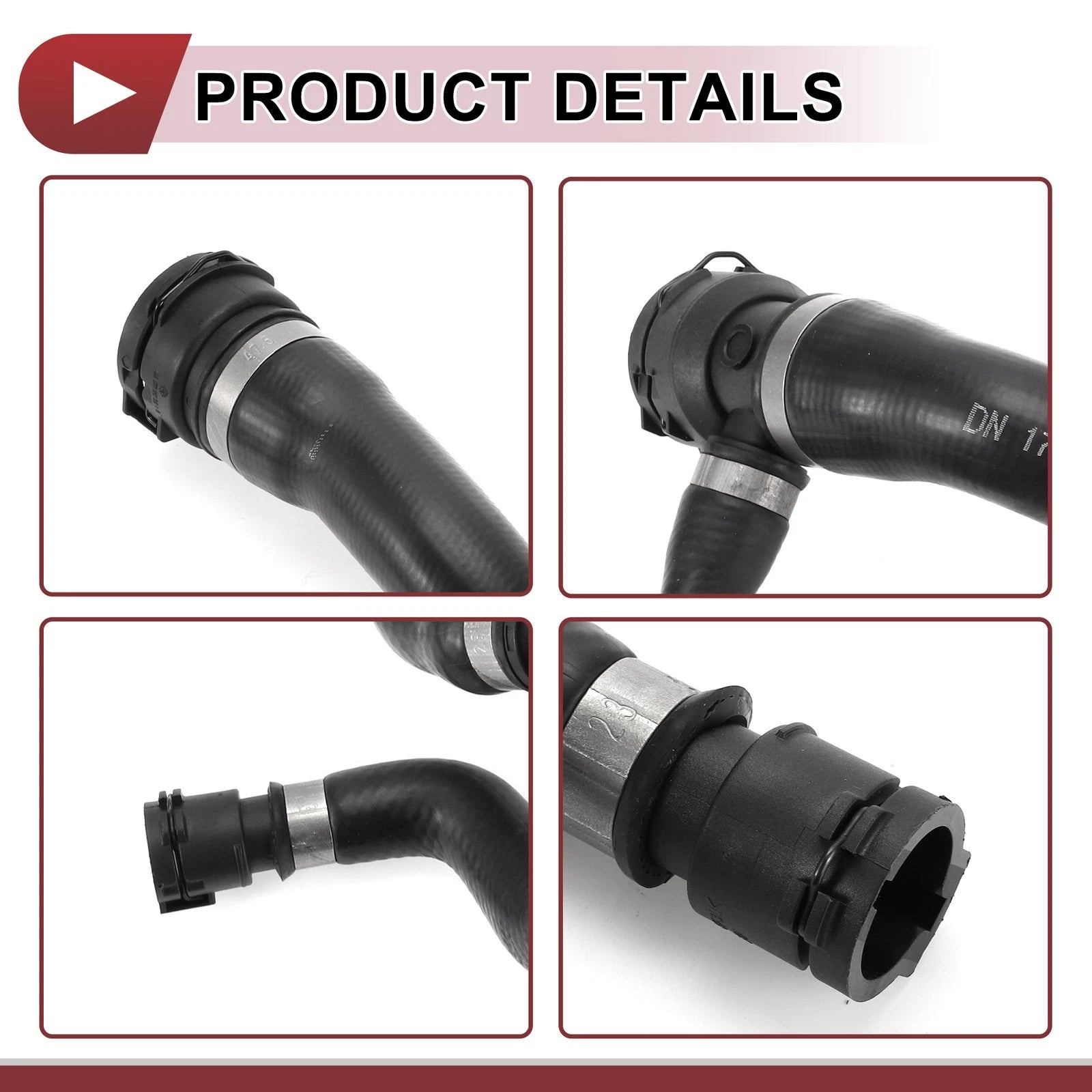 Radiator Coolant Hose for BMW E65 E66 730i 730Li (2000–2008) No. 17127537745 Rubber