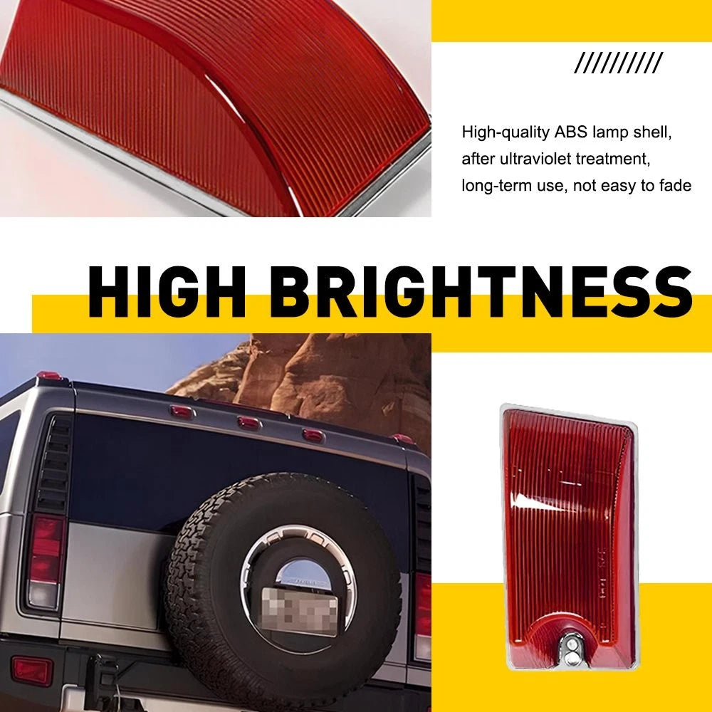 Amber Red Lens Top Roof Cab Marker Light Housing Cover for Hummer H2/SUT (2003–2009)