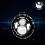 Set of 4 LED DRL Projector Headlights + Fog Lamps for Jeep Wrangler (2007–2018)