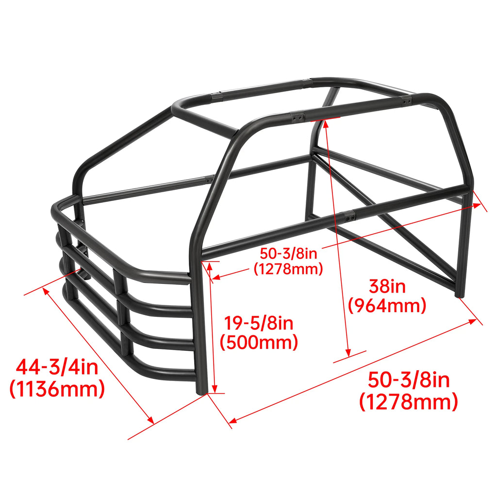Roll Cage Kit for Universal Vehicles (Steel, Black)