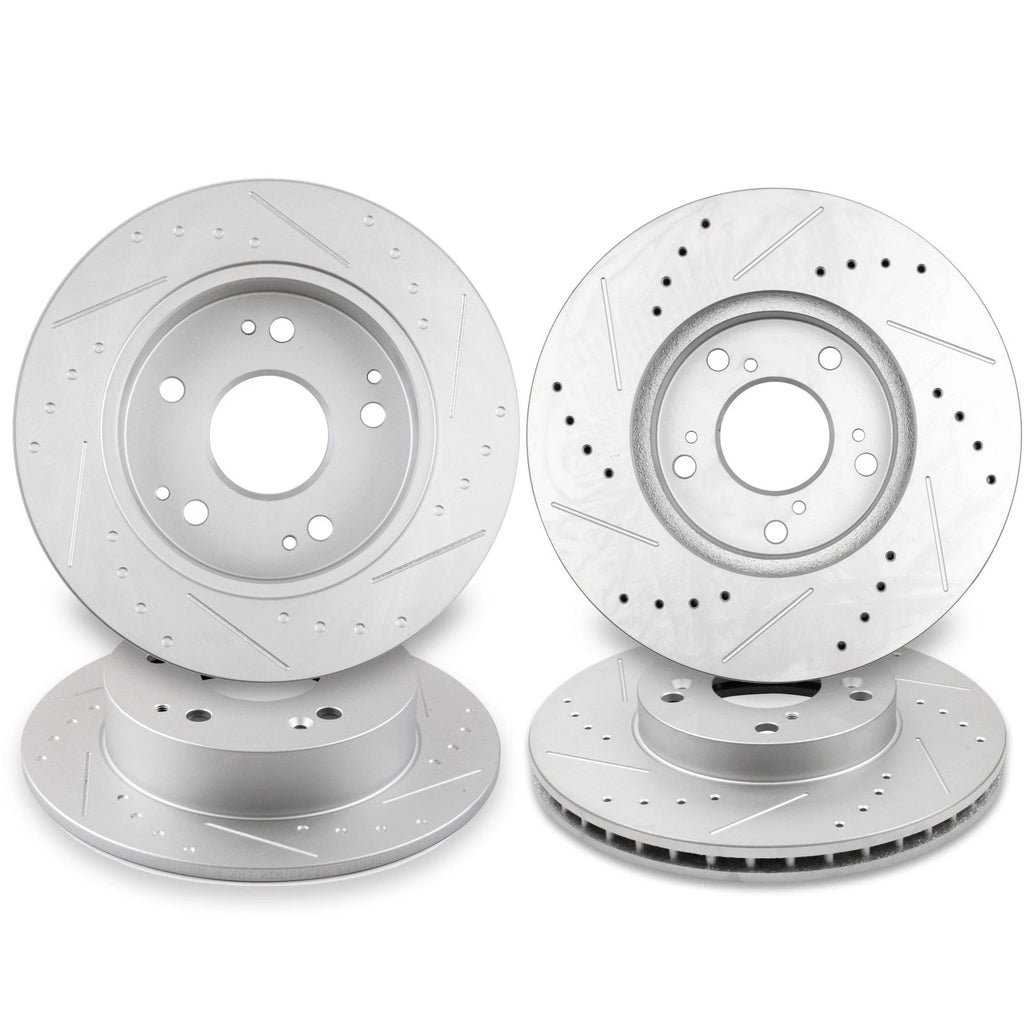 Front & Rear Slotted Brake Rotors Discs for Honda Accord (1998–2002)