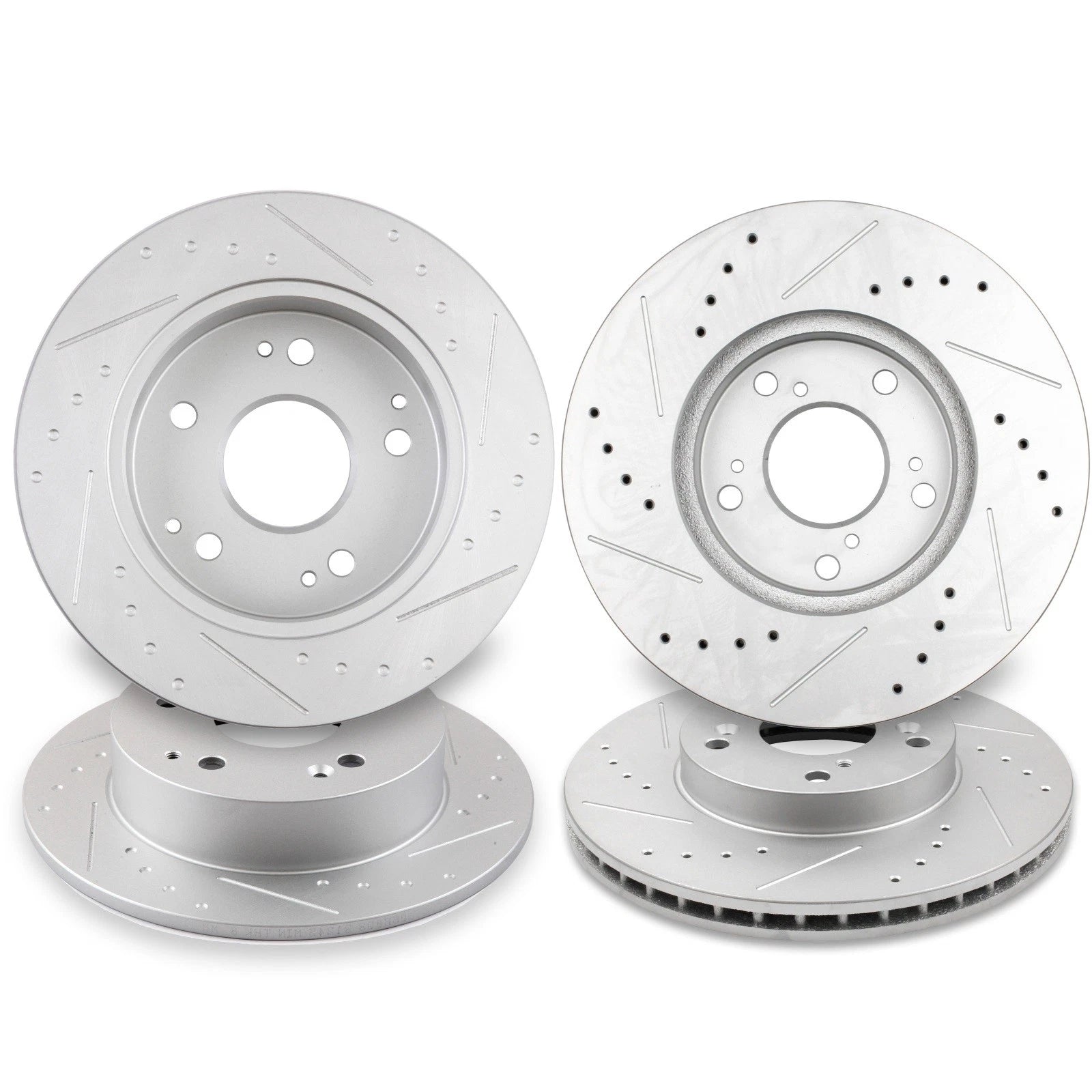 Front & Rear Slotted Brake Rotors Discs for Honda Accord (1998–2002)