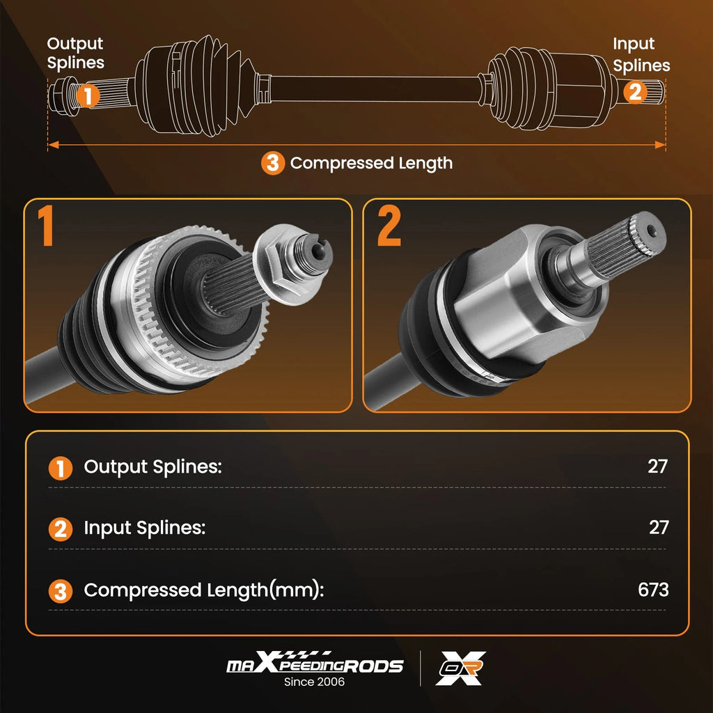 Front Left CV Axle Joint Assembly for Kia Optima (2014–2015)