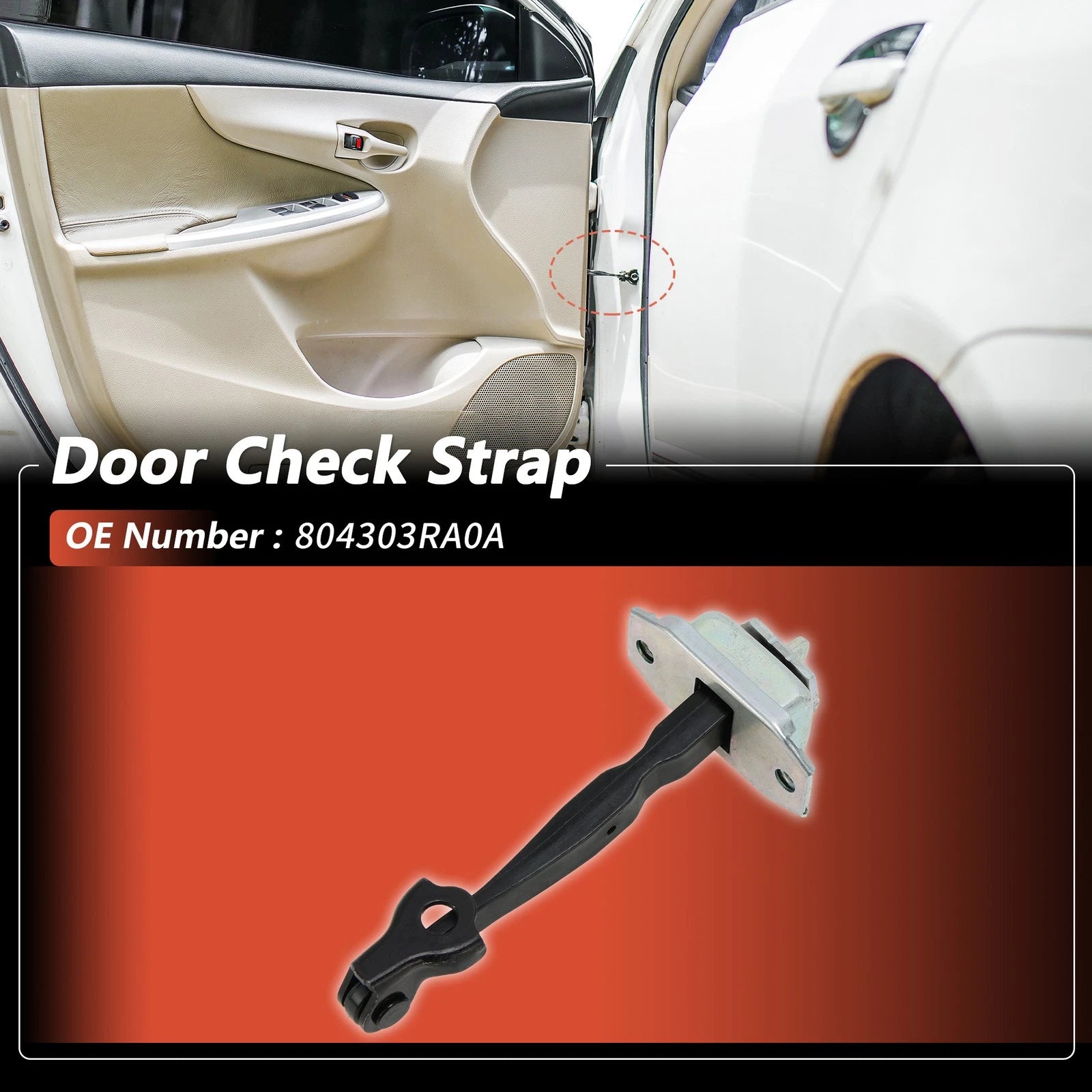 Set of 2 Door Check Straps for Nissan Sentra (2012–2019) No.804303RA0A