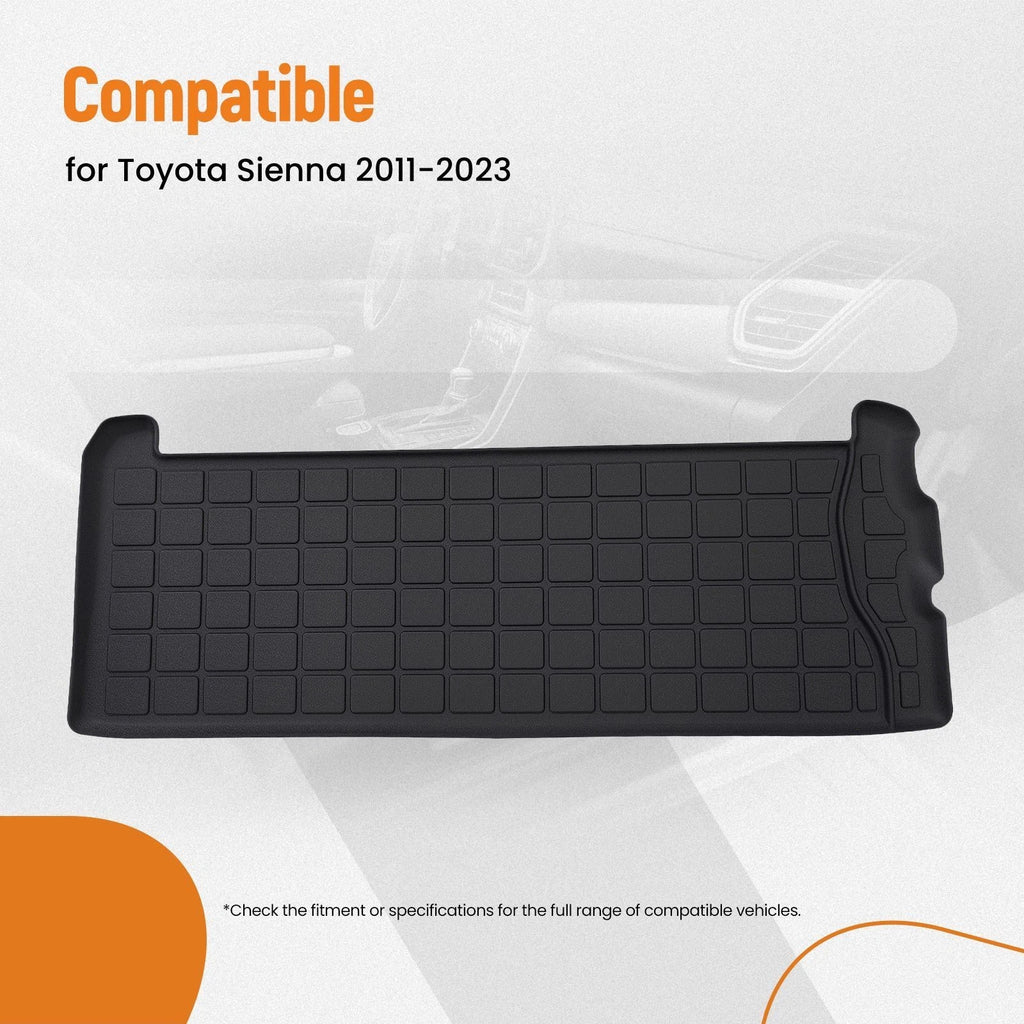 TPE Rear Trunk Mat for Toyota Sienna (2011–2023) Waterproof Cargo Liner