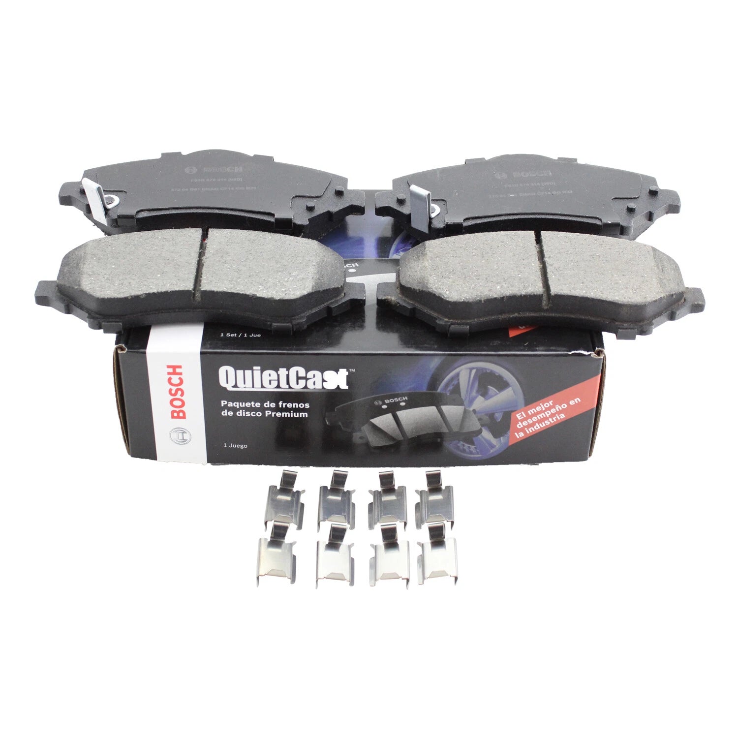 Set of 4 Bosch QuietCast Front Ceramic Brake Pads for Dodge Nitro Jeep Liberty Wrangler (2007–2012)