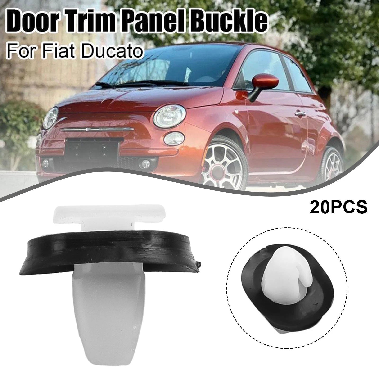 20 Pack Car Door Trim Panel Clips for Fiat Ducato (71728806, 8565, 43)