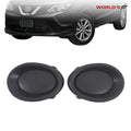 Set of 2 Front Fog Light Lamp Black Covers for Nissan Rogue Sport (2017–2019)