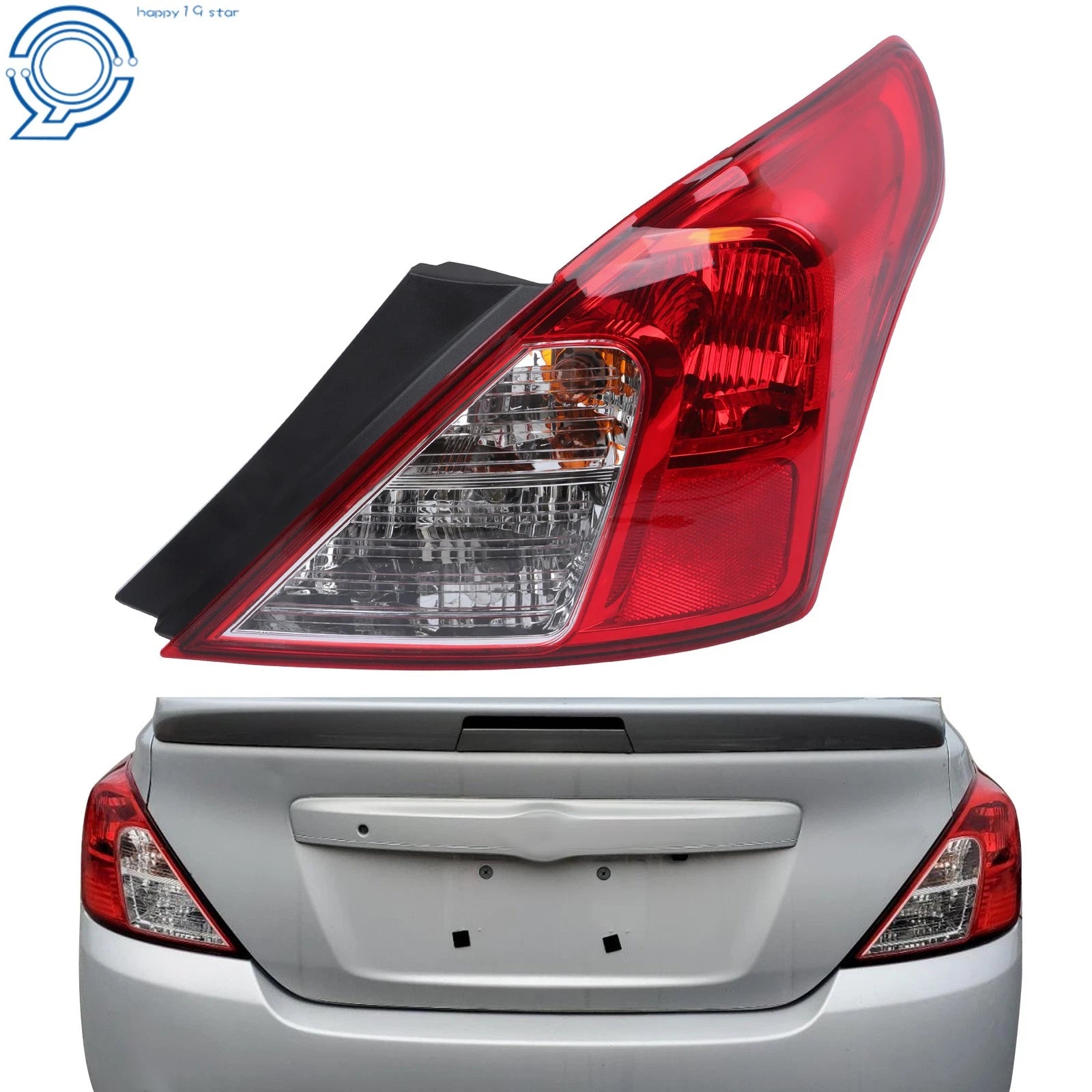Tail Light for Nissan Versa (2012-2019) Halogen Right Red