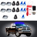 Set of 5 Smoke Lens Roof Cab Marker Lights for Ford Pickup Truck + T10 Blue LED Bulb