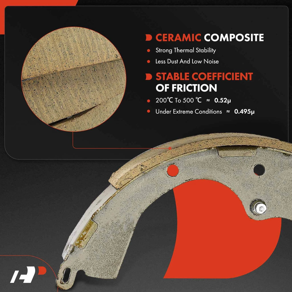Ceramic Rear Brake Shoe & Brake Drum for Toyota Sienna (2004–2010)