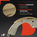 Ceramic Rear Brake Shoe & Brake Drum for Toyota Sienna (2004–2010)