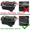 LED Headlight for Ram 1500 (2025–2026) - Halogen Turn Signal, Black Trim